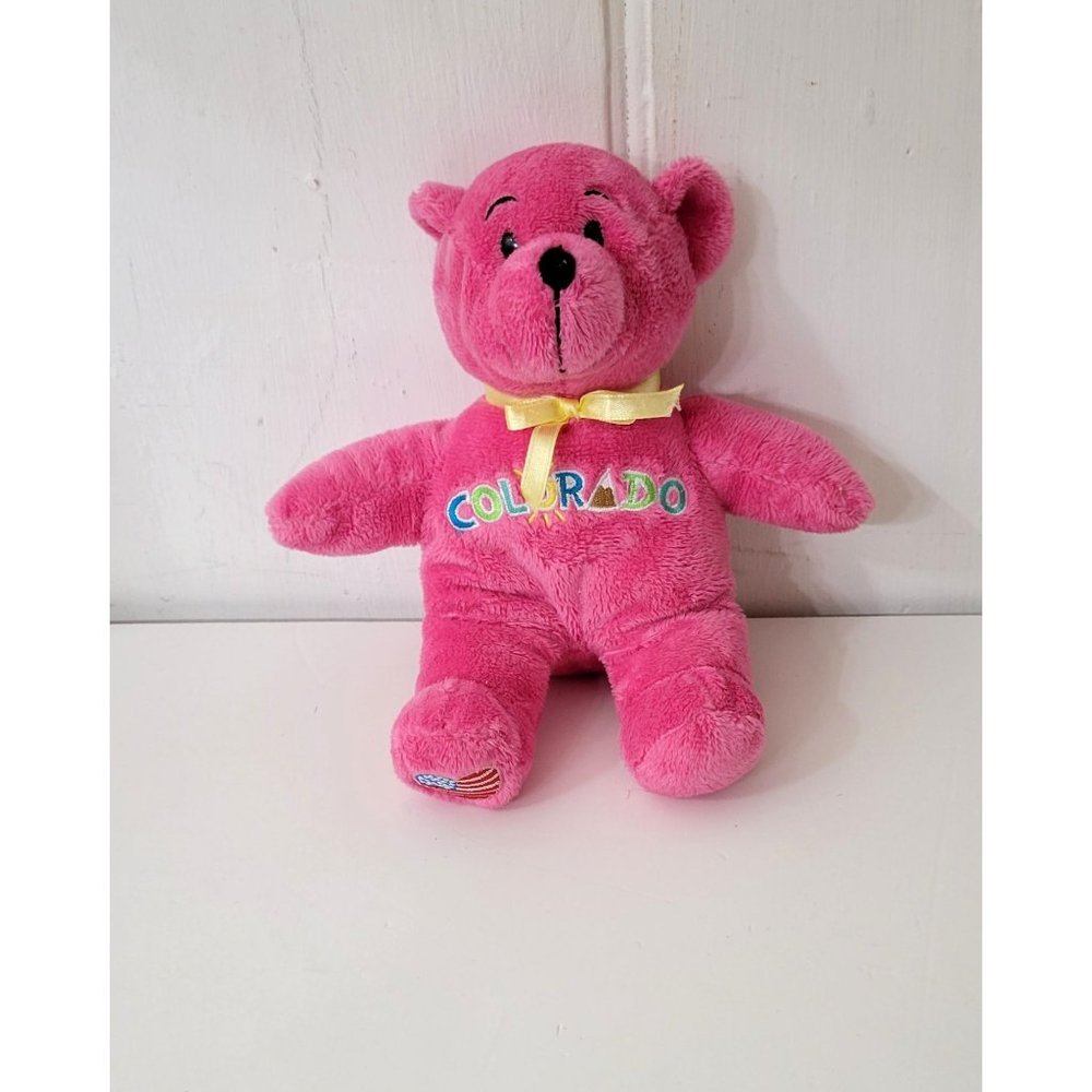 Pink Plush Colorado Souvenier Teddy Bear Symbolz